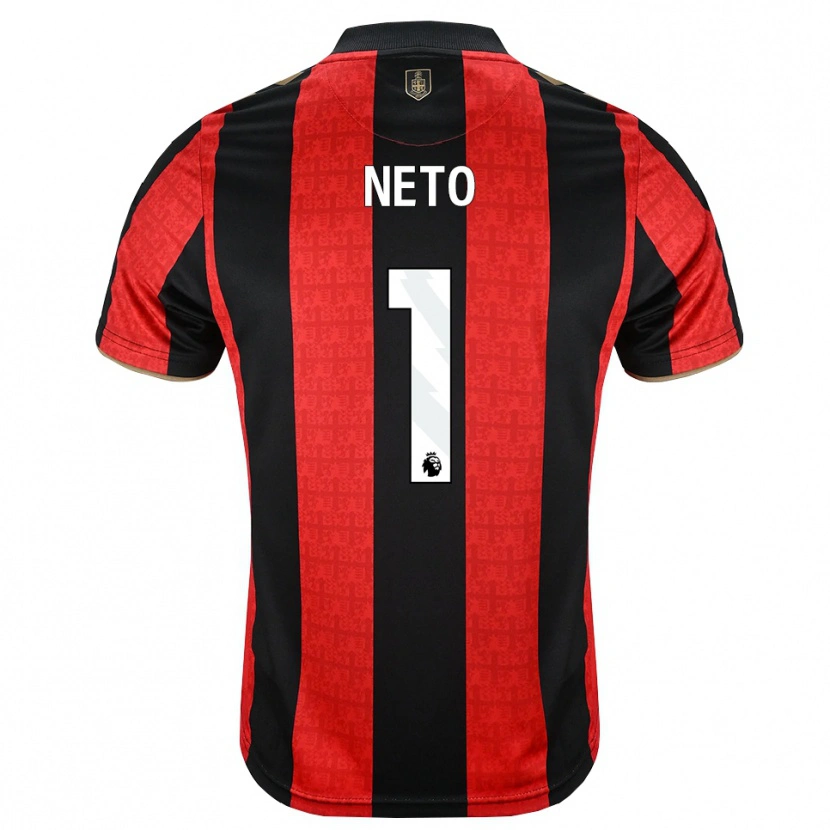 Danxen Hombre Camiseta Neto #1 Goldenrod Rojo Negro 1ª Equipación 2026/27 La Camisa