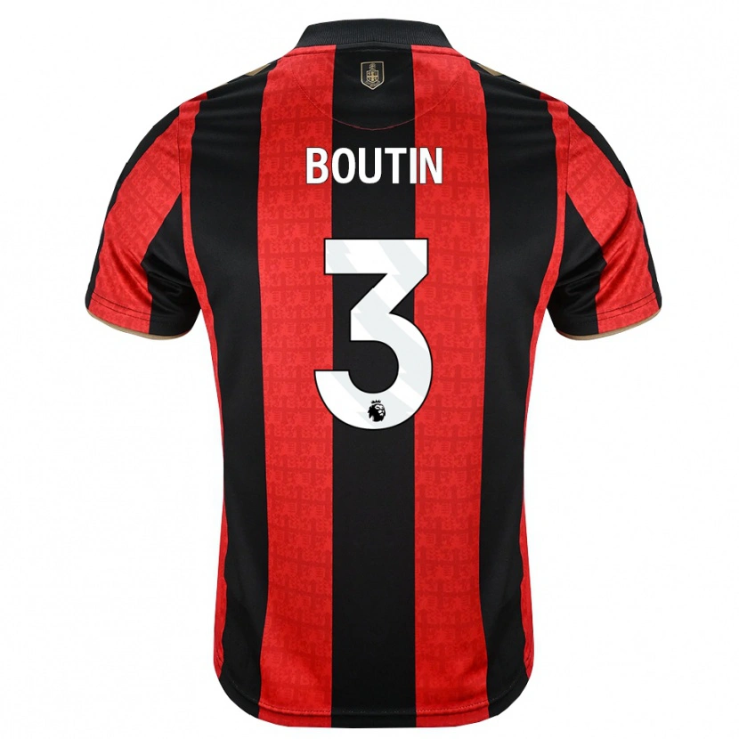 Danxen Hombre Camiseta Noa Boutin #3 Goldenrod Rojo Negro 1ª Equipación 2026/27 La Camisa