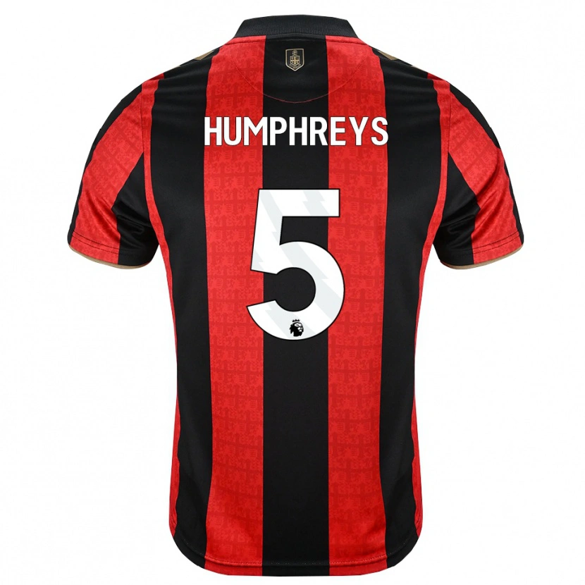 Danxen Hombre Camiseta Holly Humphreys #5 Goldenrod Rojo Negro 1ª Equipación 2026/27 La Camisa
