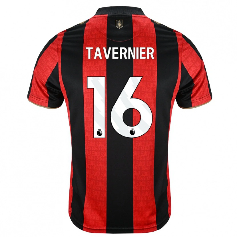 Danxen Hombre Camiseta Marcus Tavernier #16 Goldenrod Rojo Negro 1ª Equipación 2026/27 La Camisa
