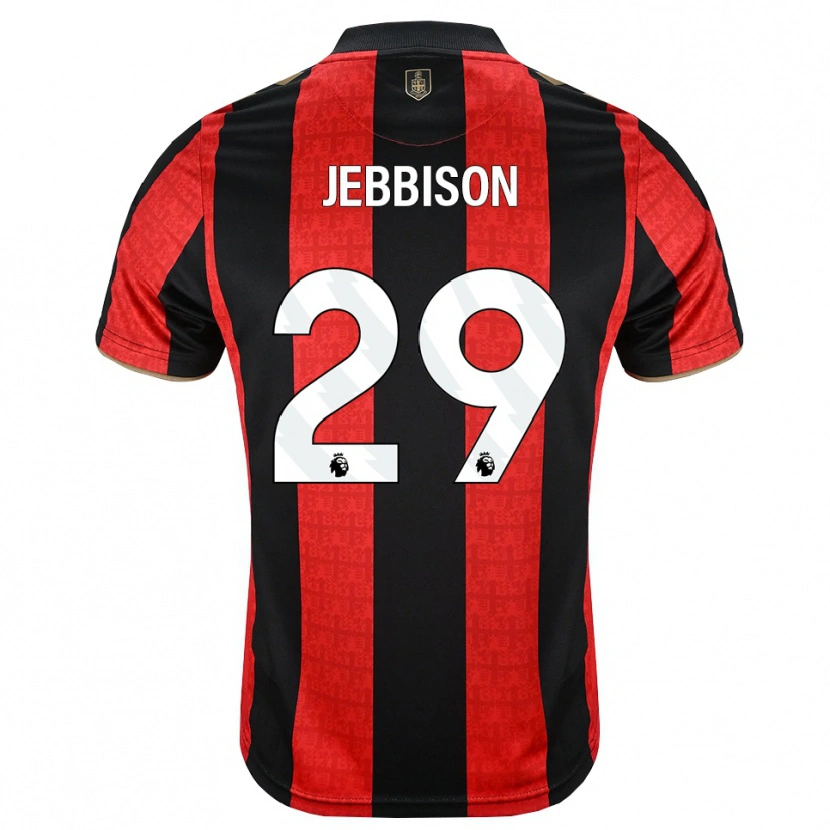 Danxen Hombre Camiseta Daniel Jebbison #29 Goldenrod Rojo Negro 1ª Equipación 2026/27 La Camisa