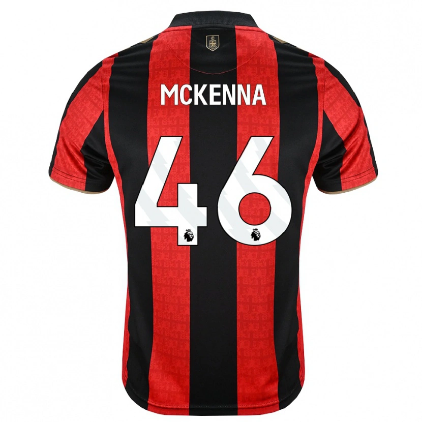 Danxen Hombre Camiseta Callan Mckenna #46 Goldenrod Rojo Negro 1ª Equipación 2026/27 La Camisa