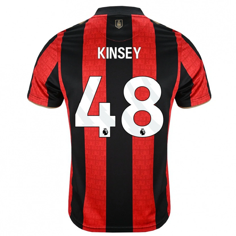 Danxen Hombre Camiseta Max Kinsey #48 Goldenrod Rojo Negro 1ª Equipación 2026/27 La Camisa