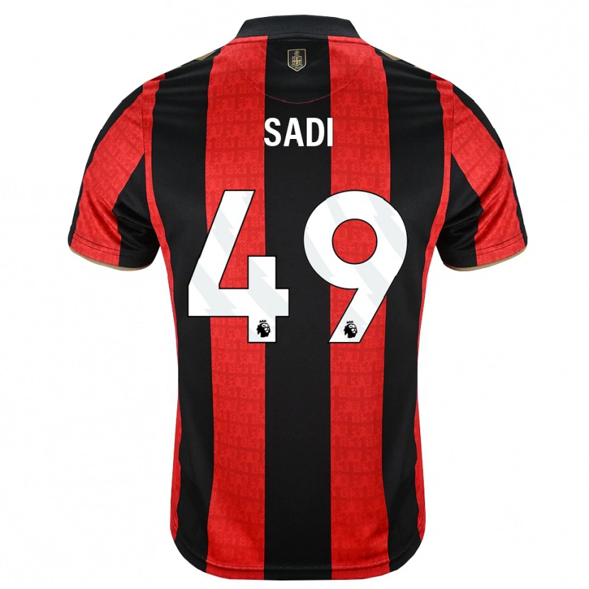 Danxen Hombre Camiseta Dominic Sadi #49 Goldenrod Rojo Negro 1ª Equipación 2026/27 La Camisa