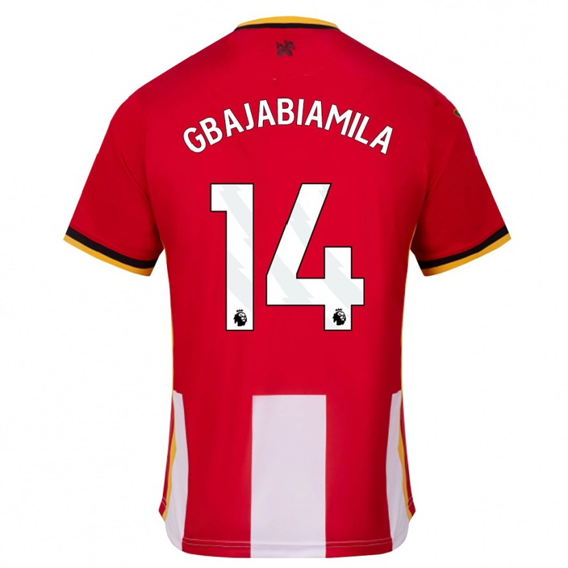 Danxen Hombre Camiseta Habeebat Gbajabiamila #14 Amarillo Negro Rojo 1ª Equipación 2026/27 La Camisa