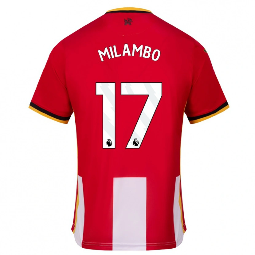 Danxen Hombre Camiseta Antoni Milambo #17 Amarillo Negro Rojo 1ª Equipación 2026/27 La Camisa
