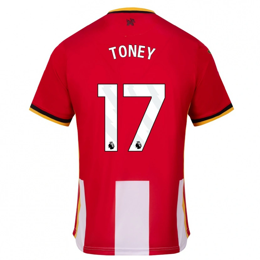 Danxen Hombre Camiseta Ivan Toney #17 Amarillo Negro Rojo 1ª Equipación 2026/27 La Camisa