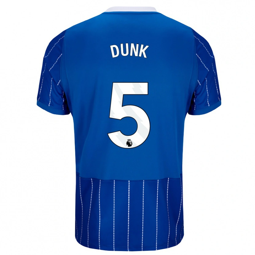 Danxen Hombre Camiseta Lewis Dunk #5 Azulmedio Blanco 1ª Equipación 2026/27 La Camisa