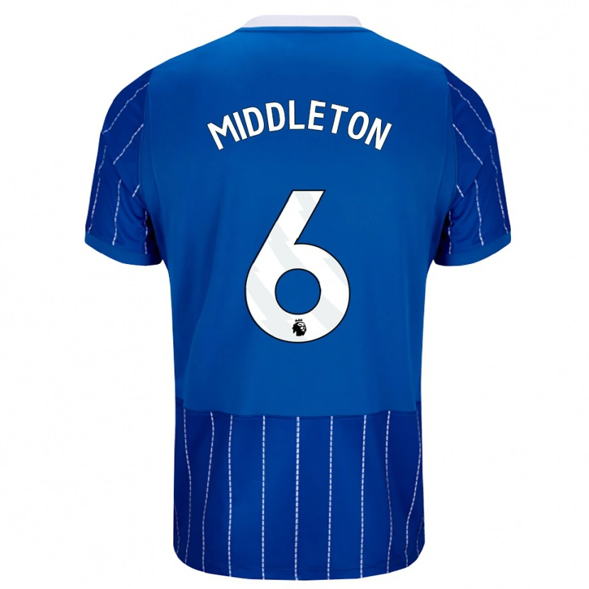 Danxen Hombre Camiseta Jesse Middleton #6 Azulmedio Blanco 1ª Equipación 2026/27 La Camisa