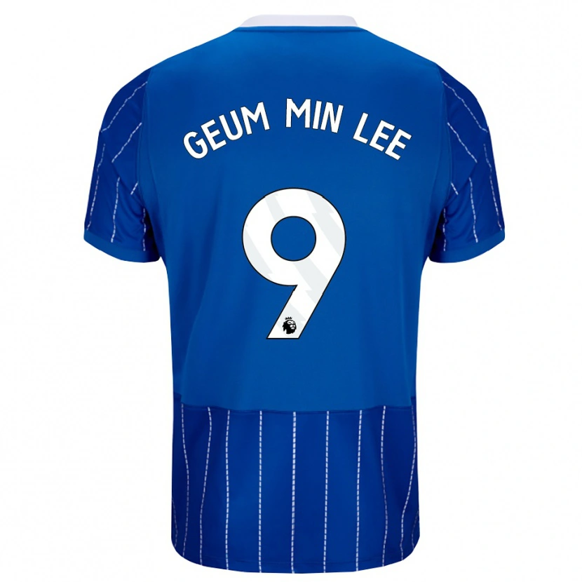 Danxen Hombre Camiseta Lee Geum-Min #9 Azulmedio Blanco 1ª Equipación 2026/27 La Camisa