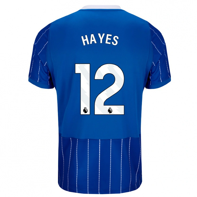 Danxen Hombre Camiseta Caitlin Hayes #12 Azulmedio Blanco 1ª Equipación 2026/27 La Camisa