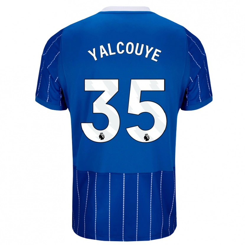 Danxen Hombre Camiseta Malick Yalcouyé #35 Azulmedio Blanco 1ª Equipación 2026/27 La Camisa