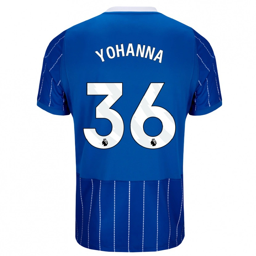 Danxen Hombre Camiseta Zadok Yohanna #36 Azulmedio Blanco 1ª Equipación 2026/27 La Camisa