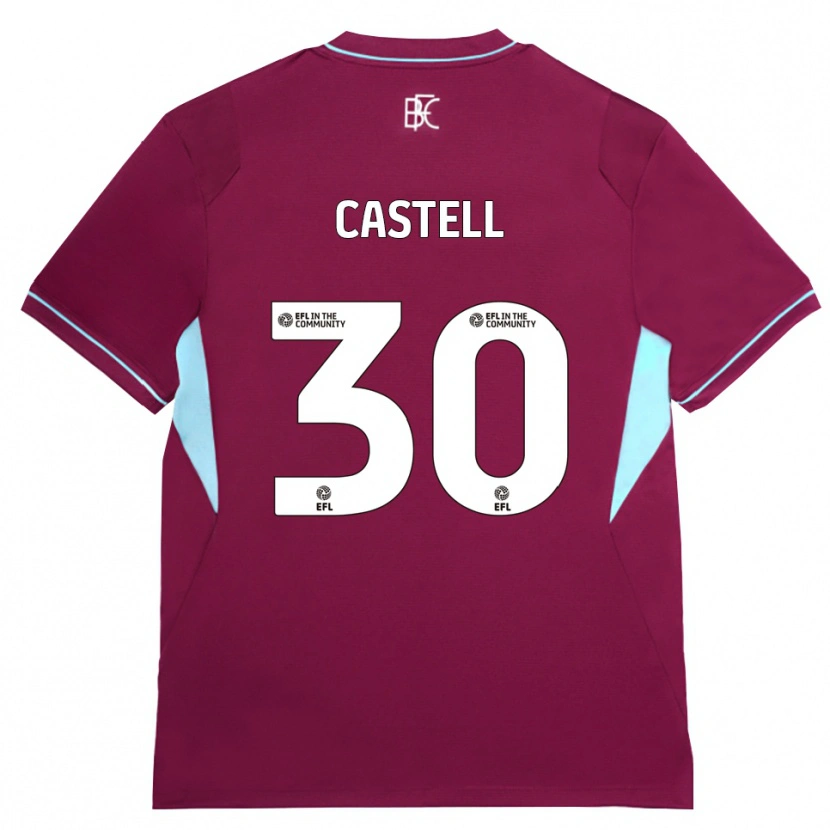 Danxen Hombre Camiseta Lluc Castell #30 Borgoña Verde 1ª Equipación 2026/27 La Camisa