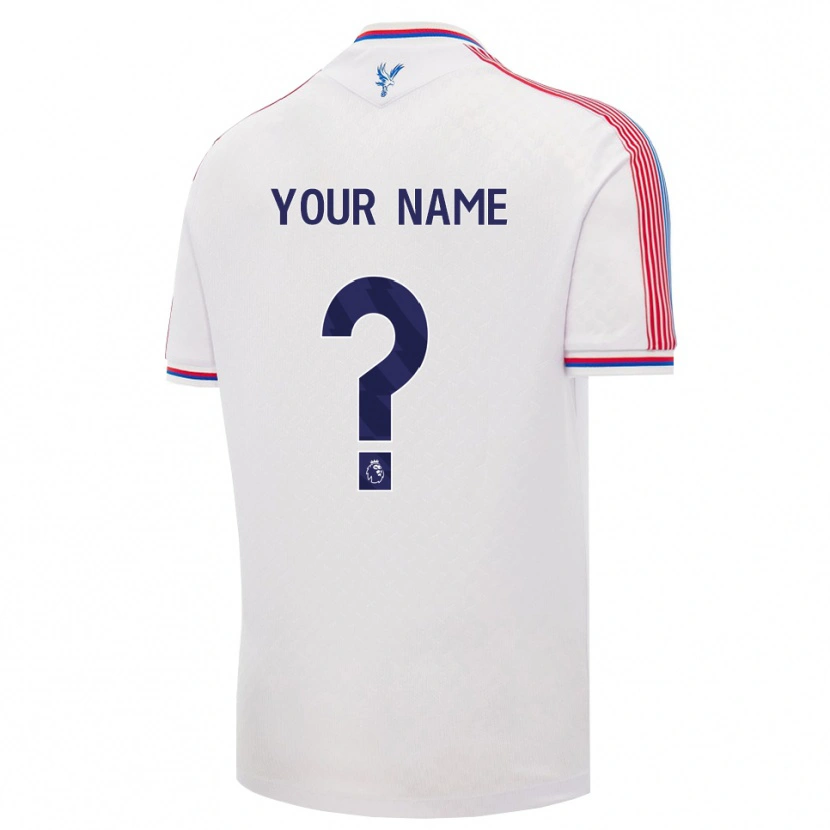 Danxen Hombre Camiseta Su Nombre #0 Blanco Rojo Azul 1ª Equipación 2026/27 La Camisa