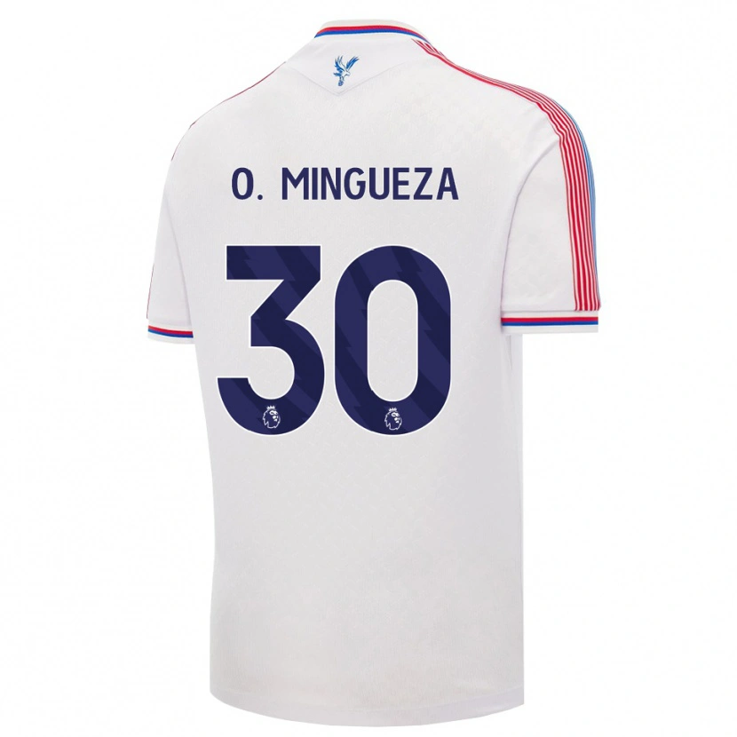 Danxen Hombre Camiseta Óscar Mingueza #30 Blanco Rojo Azul 1ª Equipación 2026/27 La Camisa