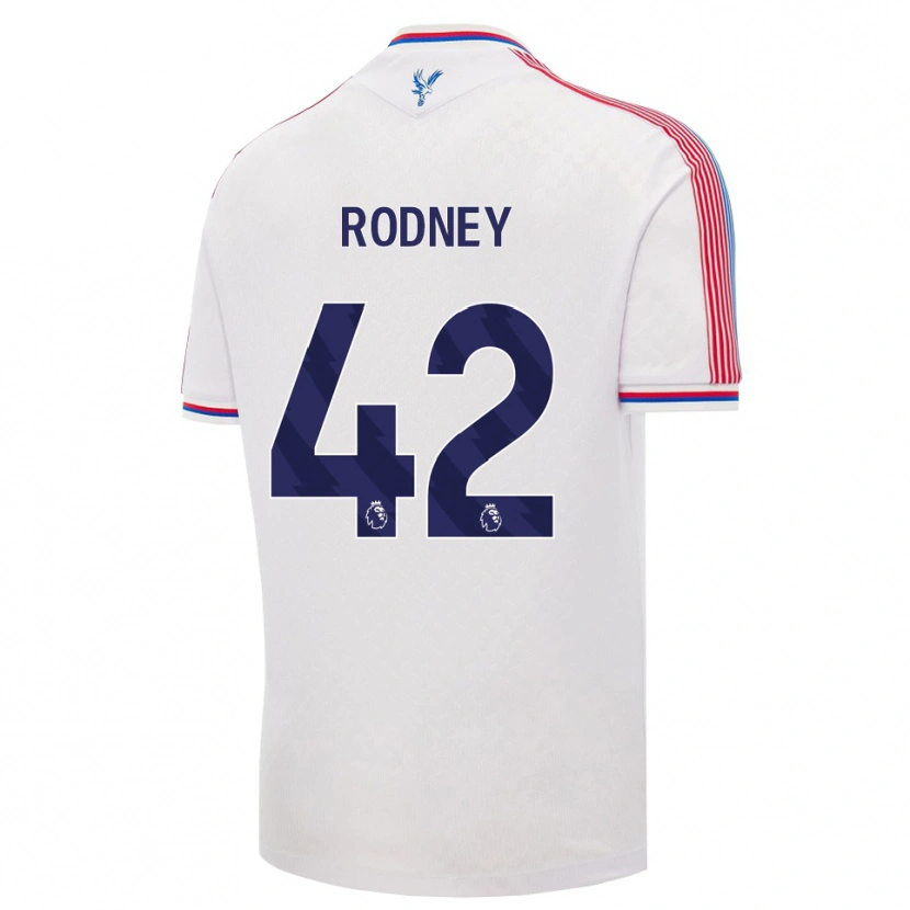 Danxen Hombre Camiseta Kaden Rodney #42 Blanco Rojo Azul 1ª Equipación 2026/27 La Camisa