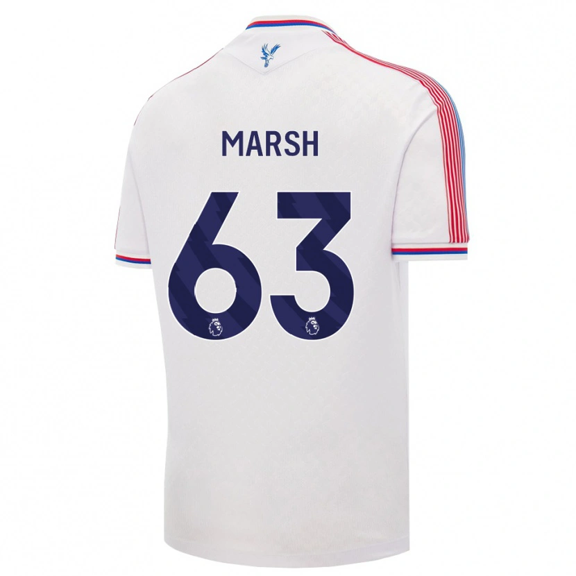 Danxen Hombre Camiseta Zach Marsh #63 Blanco Rojo Azul 1ª Equipación 2026/27 La Camisa