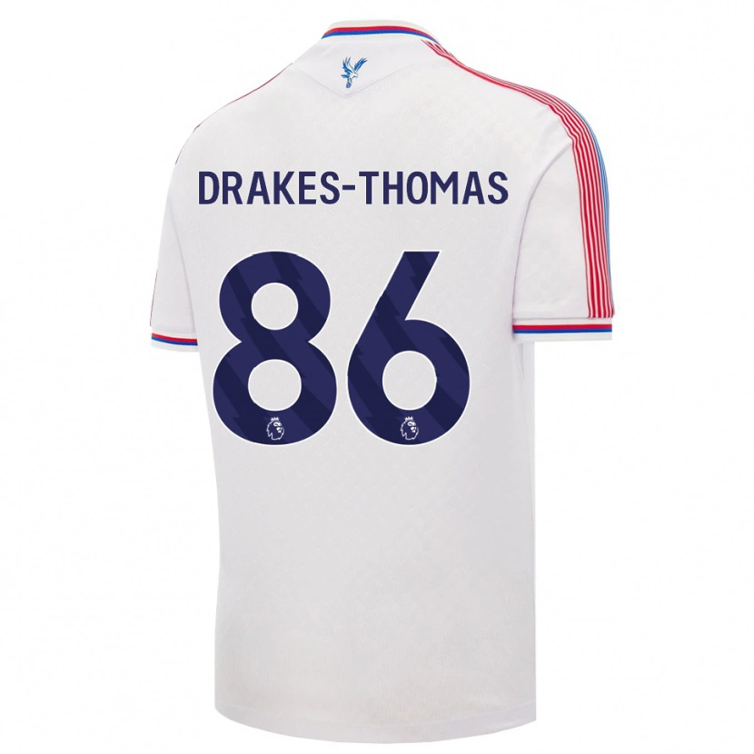Danxen Hombre Camiseta Joél Drakes-Thomas #86 Blanco Rojo Azul 1ª Equipación 2026/27 La Camisa