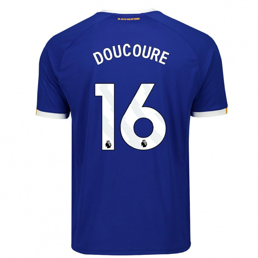 Danxen Hombre Camiseta Abdoulaye Doucoure #16 Azul Blanco Amarillo 1ª Equipación 2026/27 La Camisa
