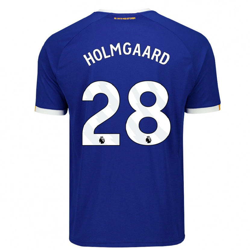 Danxen Hombre Camiseta Karen Holmgaard #28 Azul Blanco Amarillo 1ª Equipación 2026/27 La Camisa
