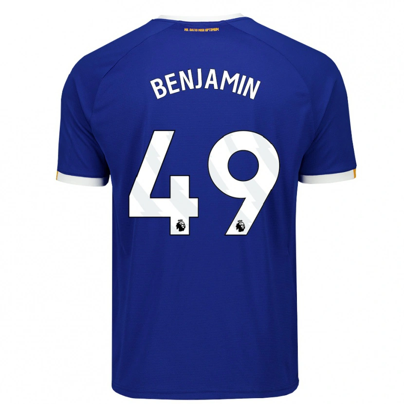 Danxen Hombre Camiseta Omari Benjamin #49 Azul Blanco Amarillo 1ª Equipación 2026/27 La Camisa