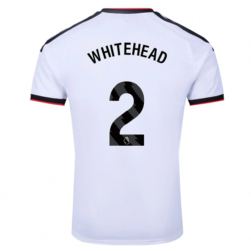 Danxen Hombre Camiseta Daniel Whitehead #2 Blanco Negro Rojo 1ª Equipación 2026/27 La Camisa