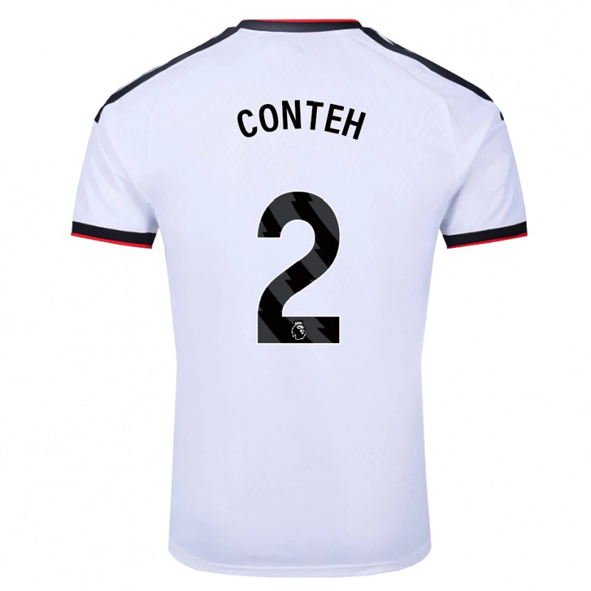Danxen Hombre Camiseta Daniel Conteh #2 Blanco Negro Rojo 1ª Equipación 2026/27 La Camisa