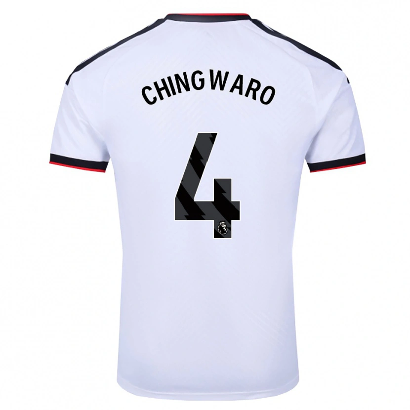 Danxen Hombre Camiseta Seth Chingwaro #4 Blanco Negro Rojo 1ª Equipación 2026/27 La Camisa