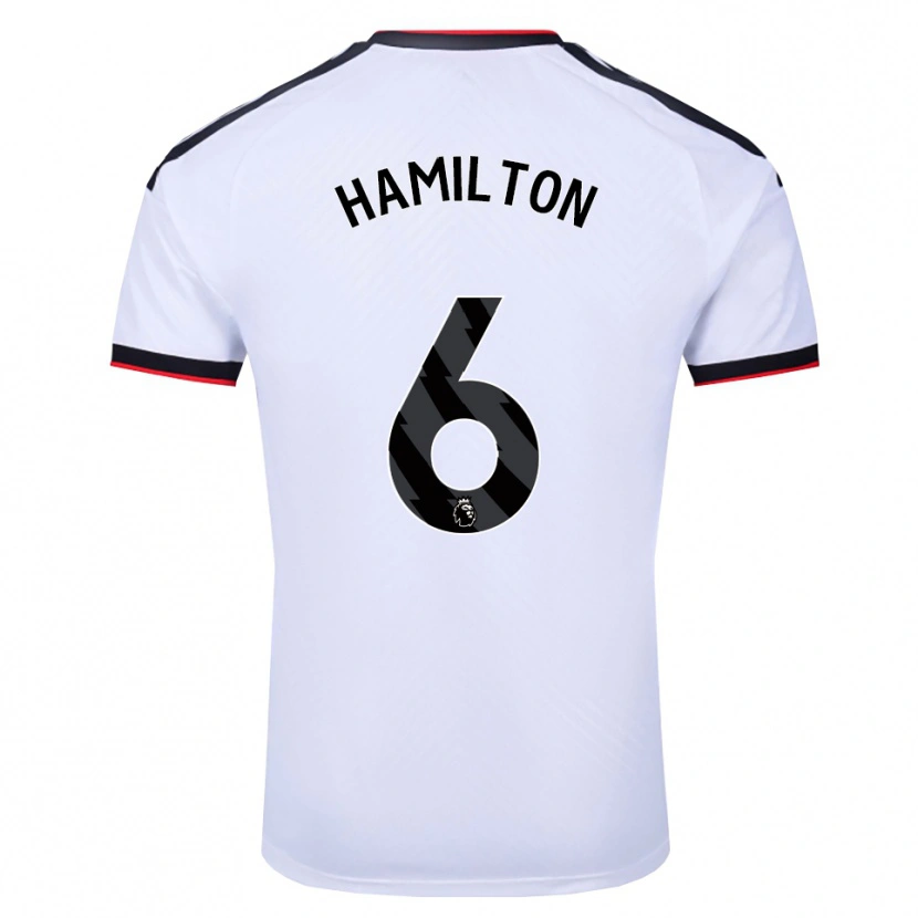 Danxen Hombre Camiseta Leo Hamilton #6 Blanco Negro Rojo 1ª Equipación 2026/27 La Camisa