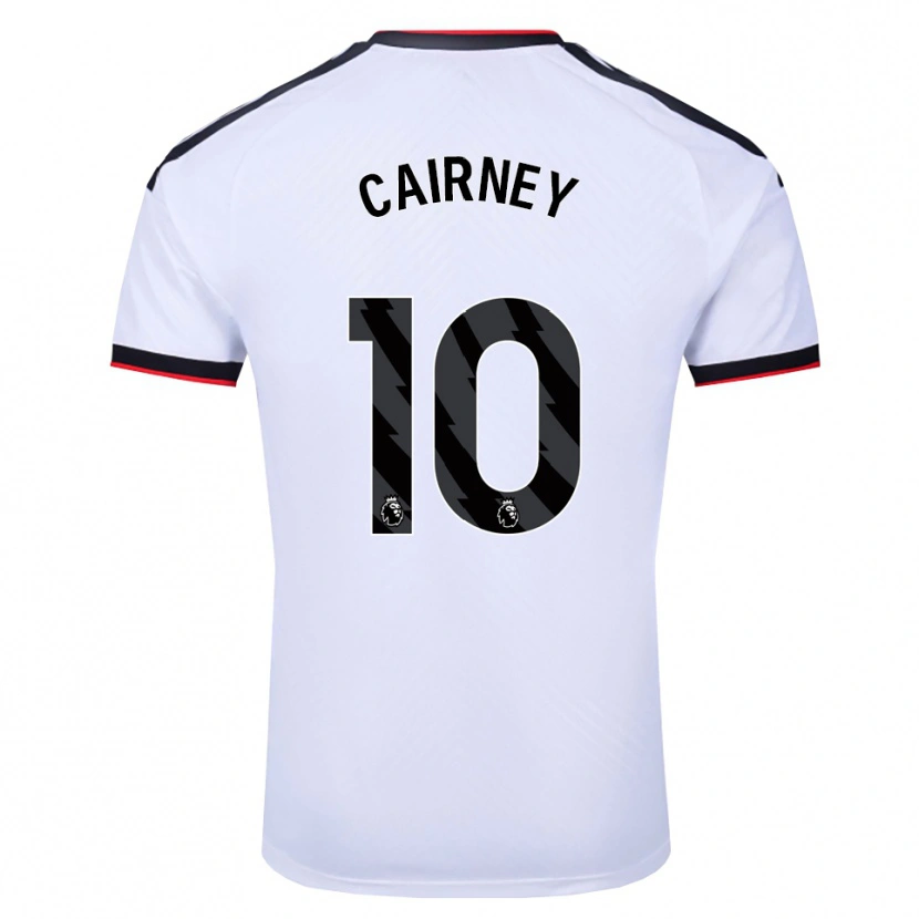 Danxen Hombre Camiseta Tom Cairney #10 Blanco Negro Rojo 1ª Equipación 2026/27 La Camisa