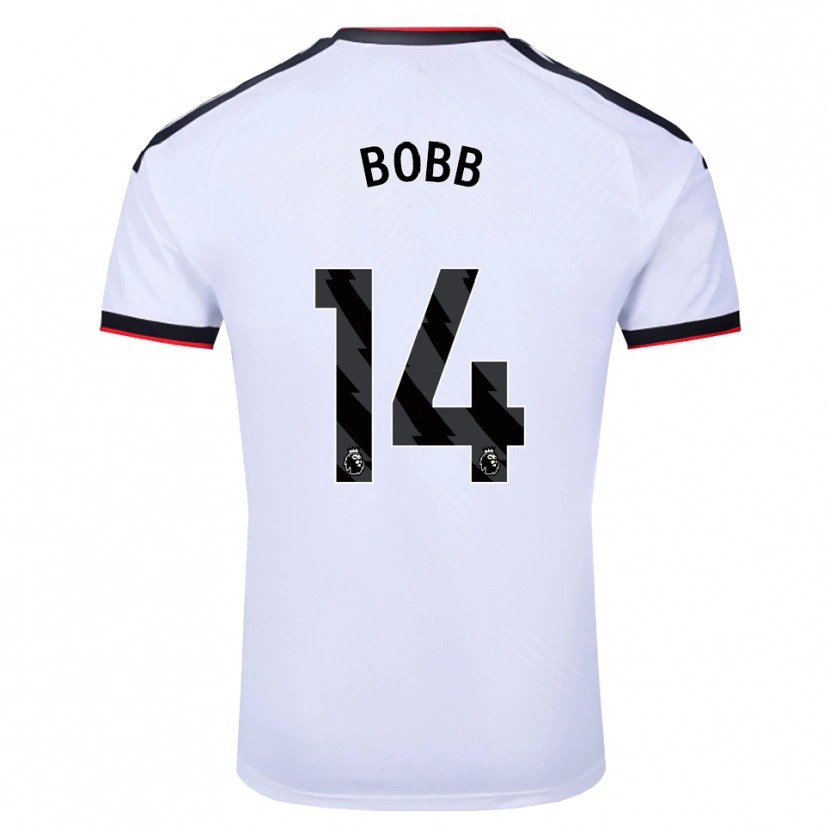 Danxen Hombre Camiseta Oscar Bobb #14 Blanco Negro Rojo 1ª Equipación 2026/27 La Camisa