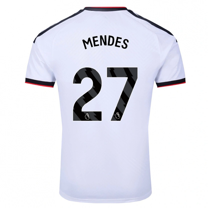 Danxen Hombre Camiseta Megalie Mendes #27 Blanco Negro Rojo 1ª Equipación 2026/27 La Camisa