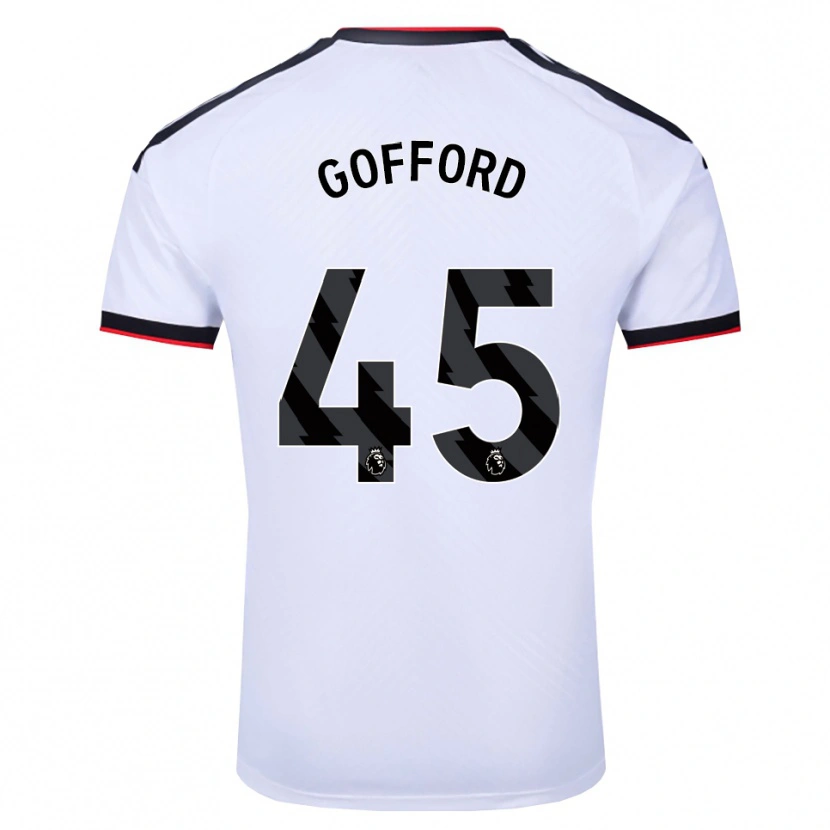 Danxen Hombre Camiseta Oliver Gofford #45 Blanco Negro Rojo 1ª Equipación 2026/27 La Camisa