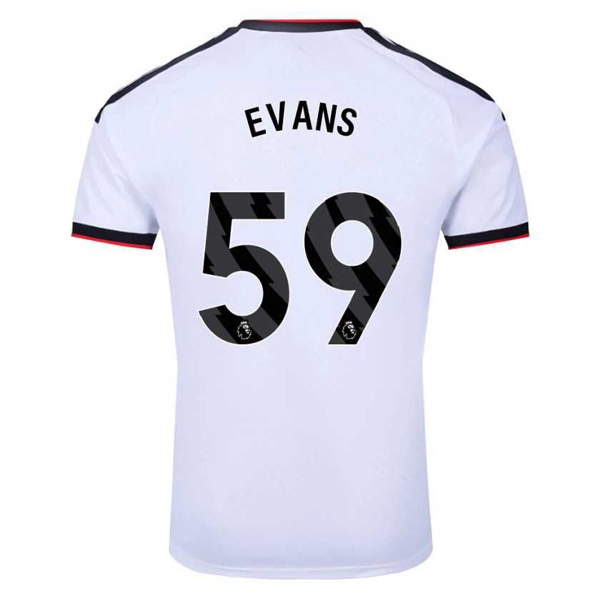 Danxen Hombre Camiseta Aidan Evans #59 Blanco Negro Rojo 1ª Equipación 2026/27 La Camisa