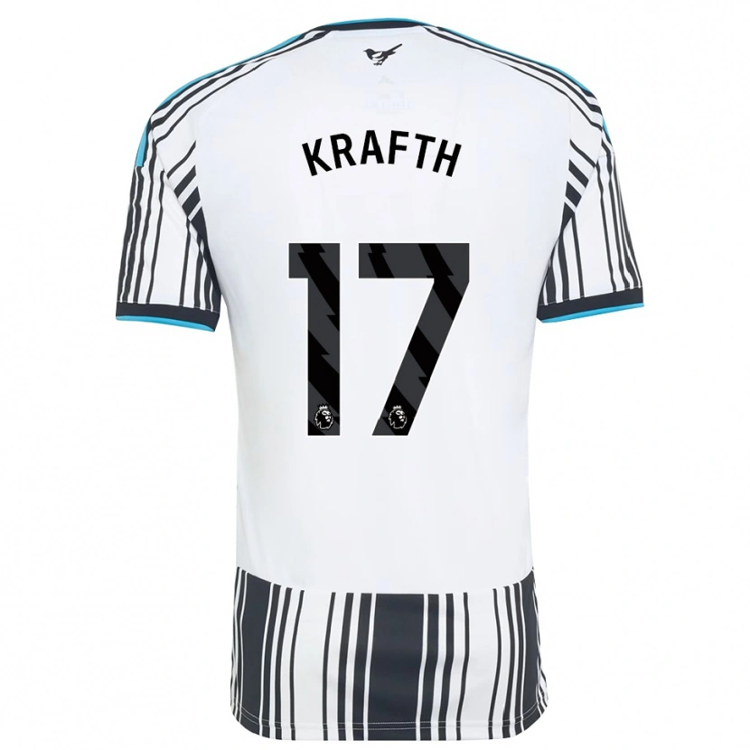 Danxen Hombre Camiseta Emil Krafth #17 Azulcielo Negro Blanco 1ª Equipación 2026/27 La Camisa