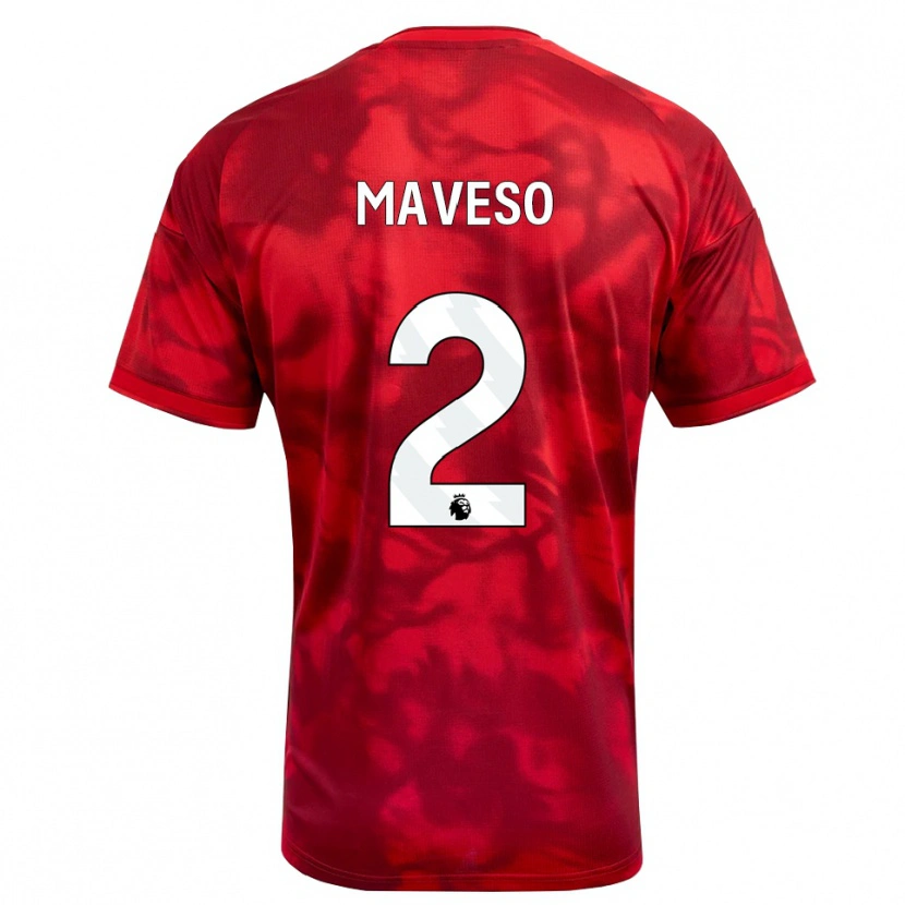 Danxen Hombre Camiseta Jaydon Maveso #2 Carmesí Blanco 1ª Equipación 2026/27 La Camisa