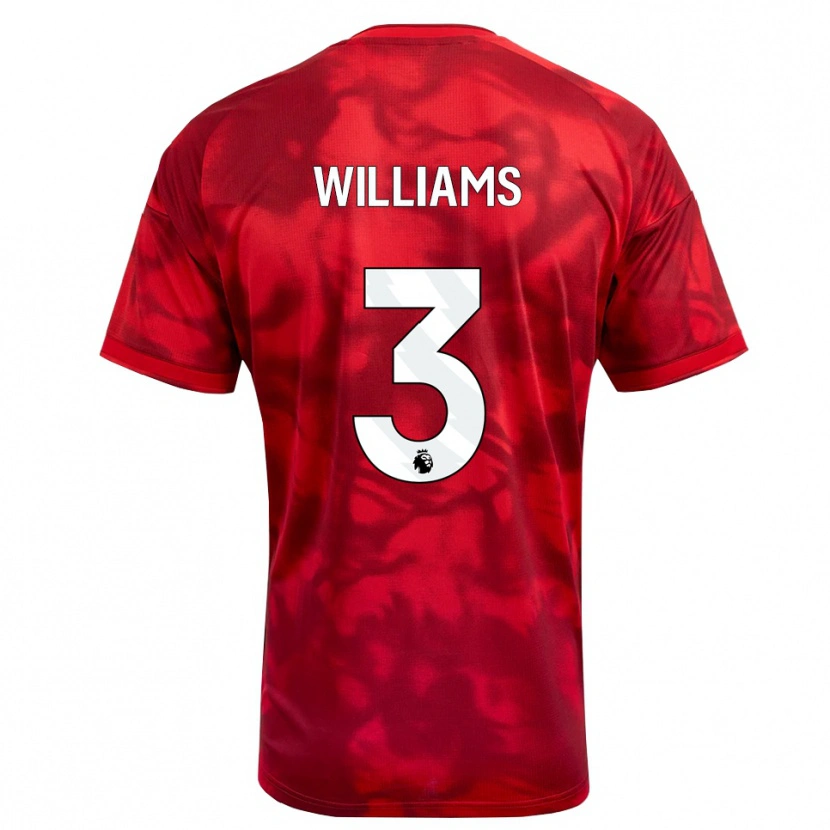 Danxen Hombre Camiseta Neco Williams #3 Carmesí Blanco 1ª Equipación 2026/27 La Camisa
