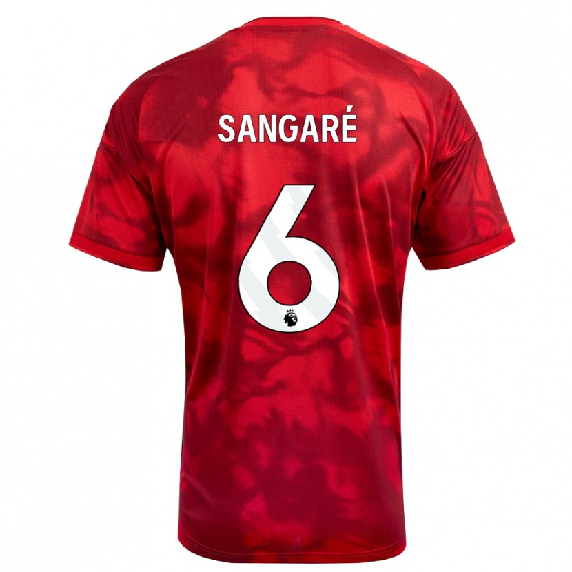 Danxen Hombre Camiseta Ibrahim Sangaré #6 Carmesí Blanco 1ª Equipación 2026/27 La Camisa