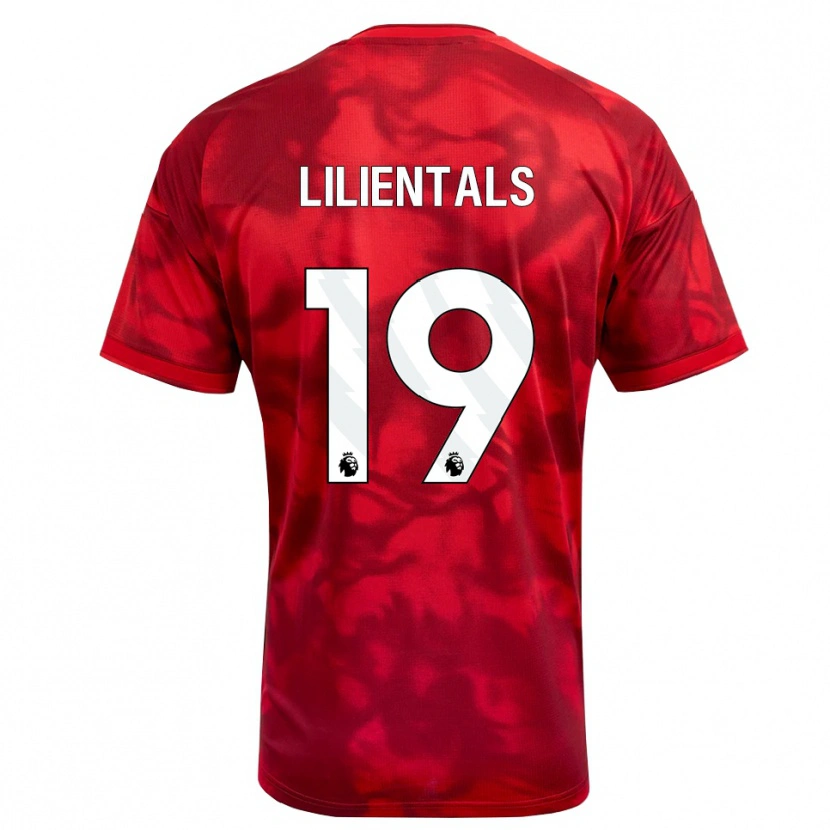 Danxen Hombre Camiseta Matiss Lilientals #19 Carmesí Blanco 1ª Equipación 2026/27 La Camisa