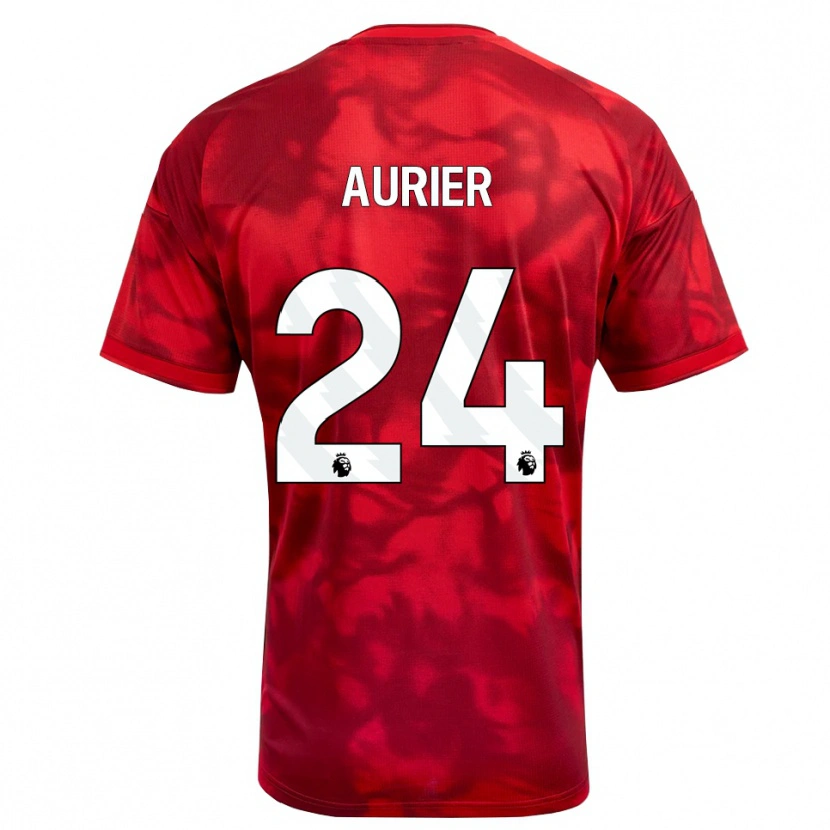 Danxen Hombre Camiseta Serge Aurier #24 Carmesí Blanco 1ª Equipación 2026/27 La Camisa