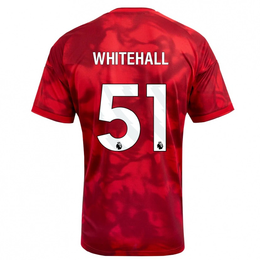 Danxen Hombre Camiseta Archie Whitehall #51 Carmesí Blanco 1ª Equipación 2026/27 La Camisa