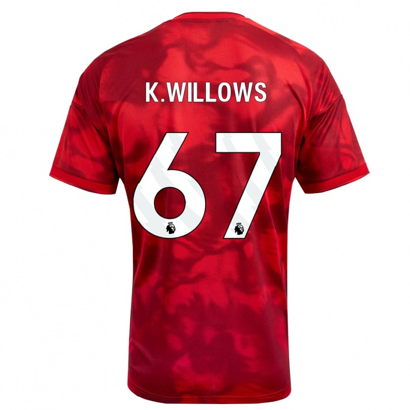 Danxen Hombre Camiseta Keehan Willows #67 Carmesí Blanco 1ª Equipación 2026/27 La Camisa