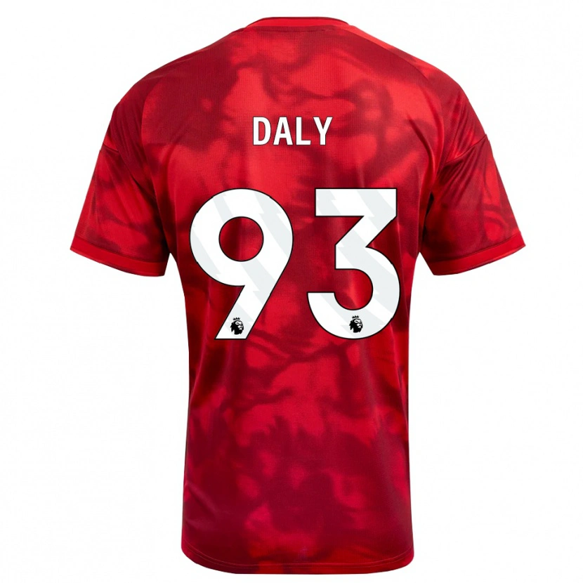 Danxen Hombre Camiseta Cormac Daly #93 Carmesí Blanco 1ª Equipación 2026/27 La Camisa