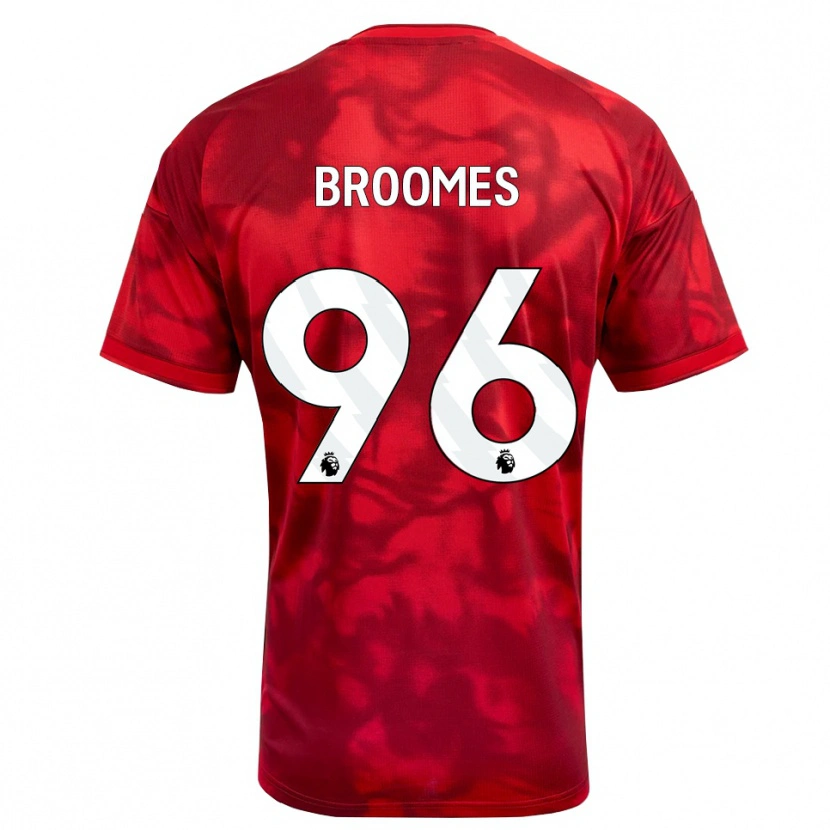 Danxen Hombre Camiseta Ethan Broomes #96 Carmesí Blanco 1ª Equipación 2026/27 La Camisa
