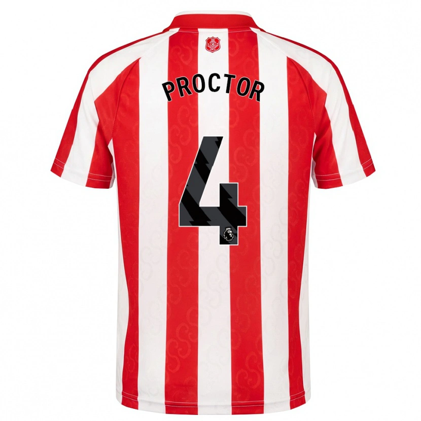Danxen Hombre Camiseta Tom Proctor #4 Rojo Blanco Negro 1ª Equipación 2026/27 La Camisa