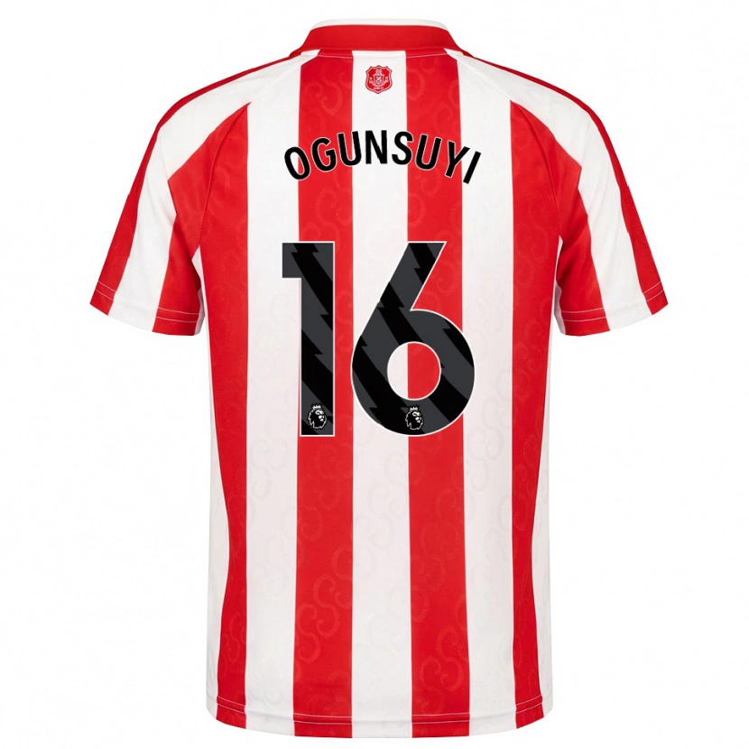 Danxen Hombre Camiseta Liam Ogunsuyi #16 Rojo Blanco Negro 1ª Equipación 2026/27 La Camisa