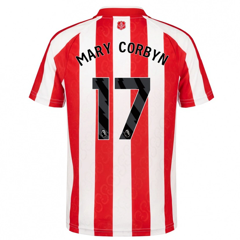 Danxen Hombre Camiseta Mary Corbyn #17 Rojo Blanco Negro 1ª Equipación 2026/27 La Camisa