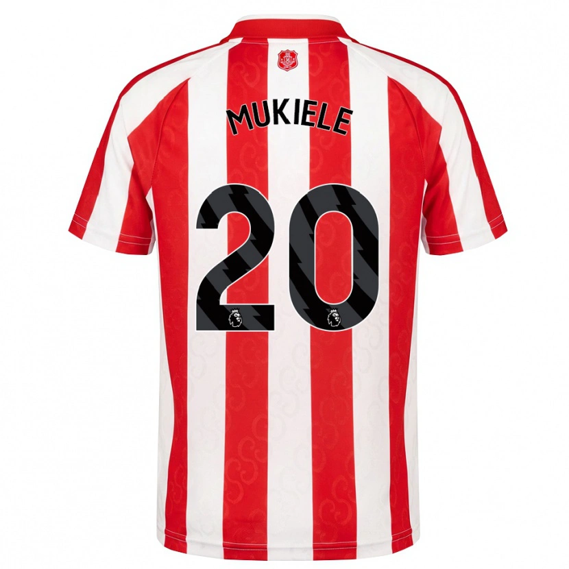 Danxen Hombre Camiseta Nordi Mukiele #20 Rojo Blanco Negro 1ª Equipación 2026/27 La Camisa