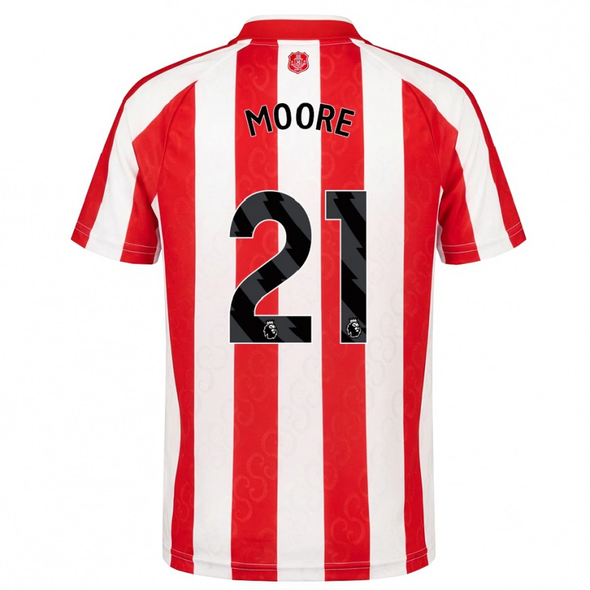 Danxen Hombre Camiseta Simon Moore #21 Rojo Blanco Negro 1ª Equipación 2026/27 La Camisa